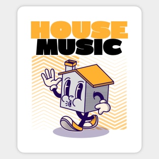 HOUSE MUSIC  - Character (Orange/Black) Sticker